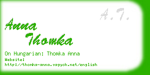 anna thomka business card